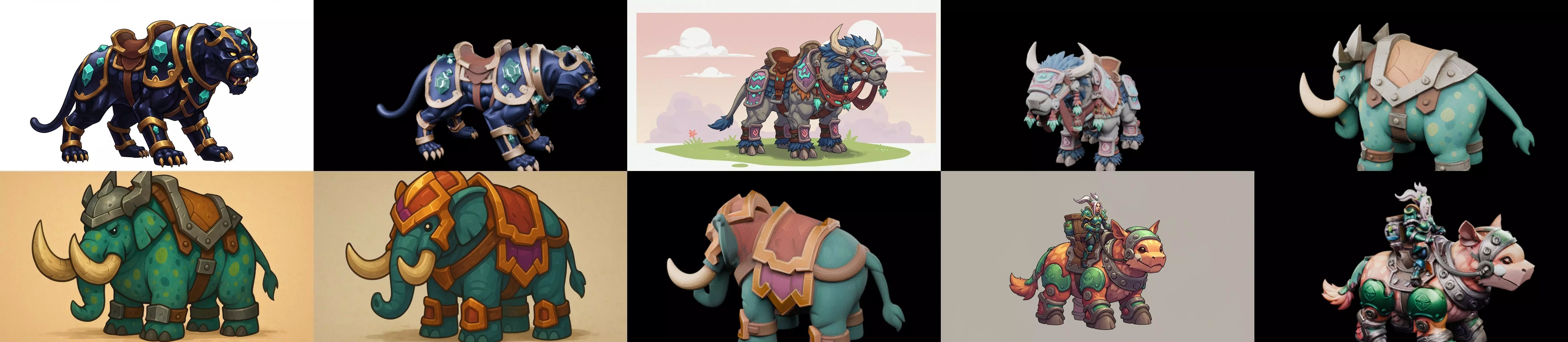 MountWorld bundle 39 pack 100 glb Low-poly 3D model_0