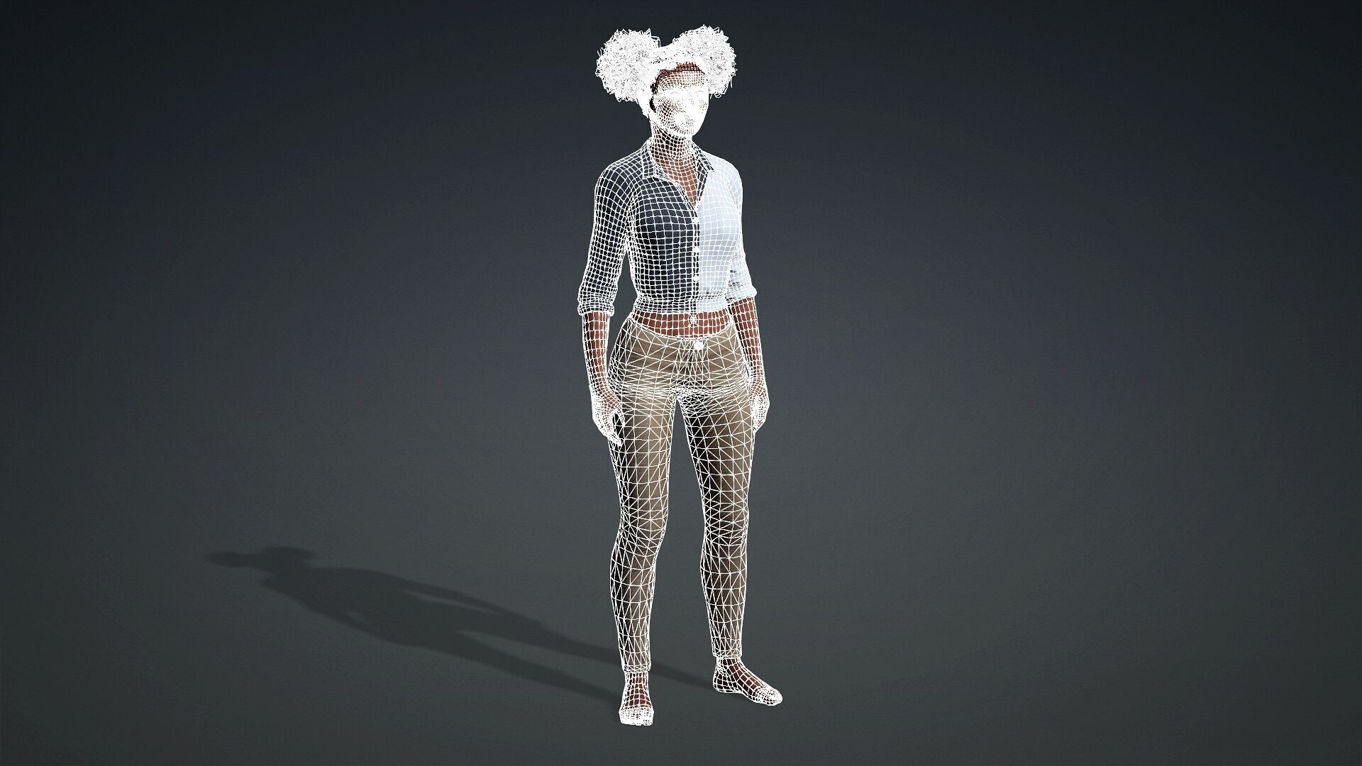 3D Black Woman Character 3D model_18