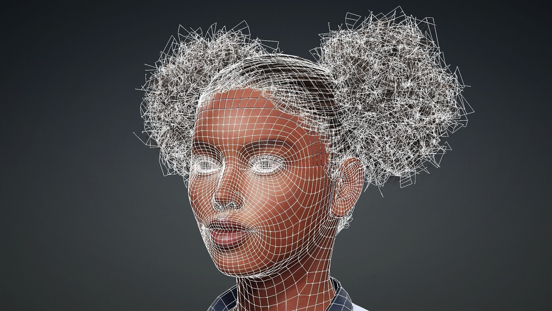 3D Black Woman Character 3D model_19