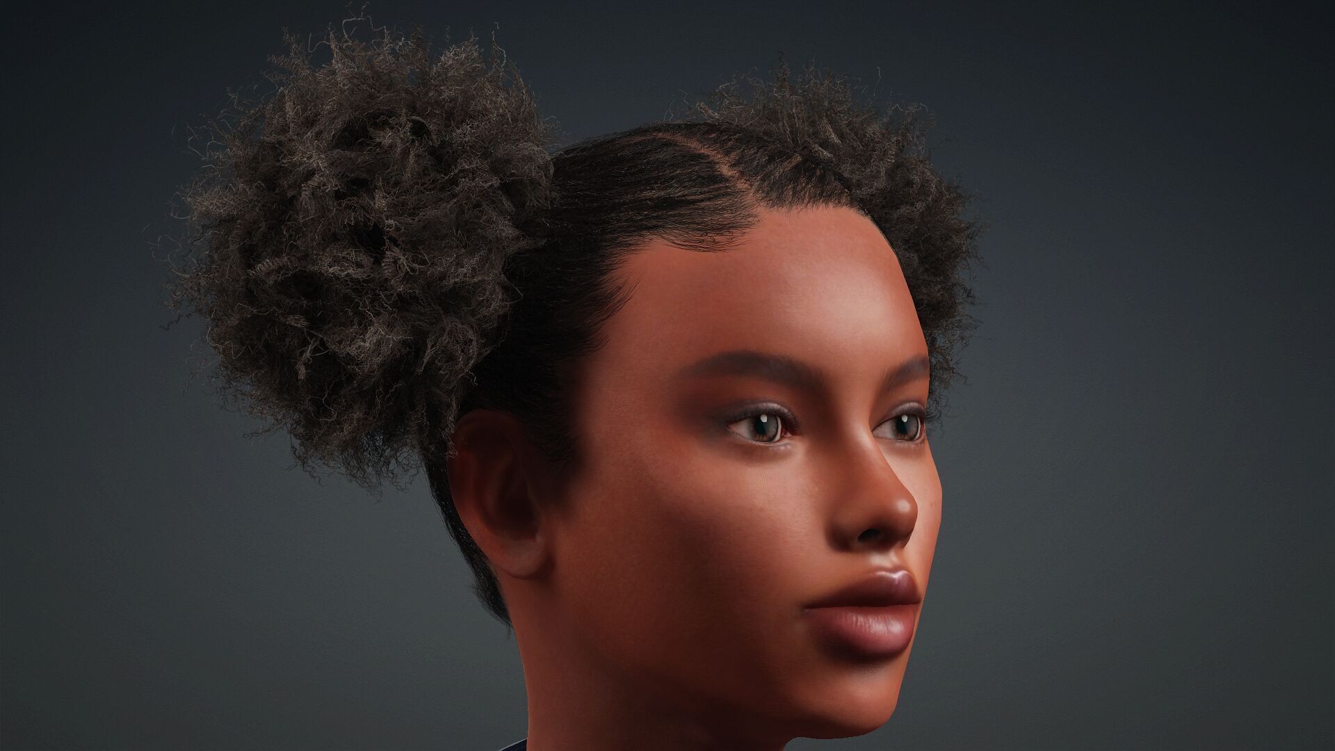 3D Black Woman Character 3D model_8