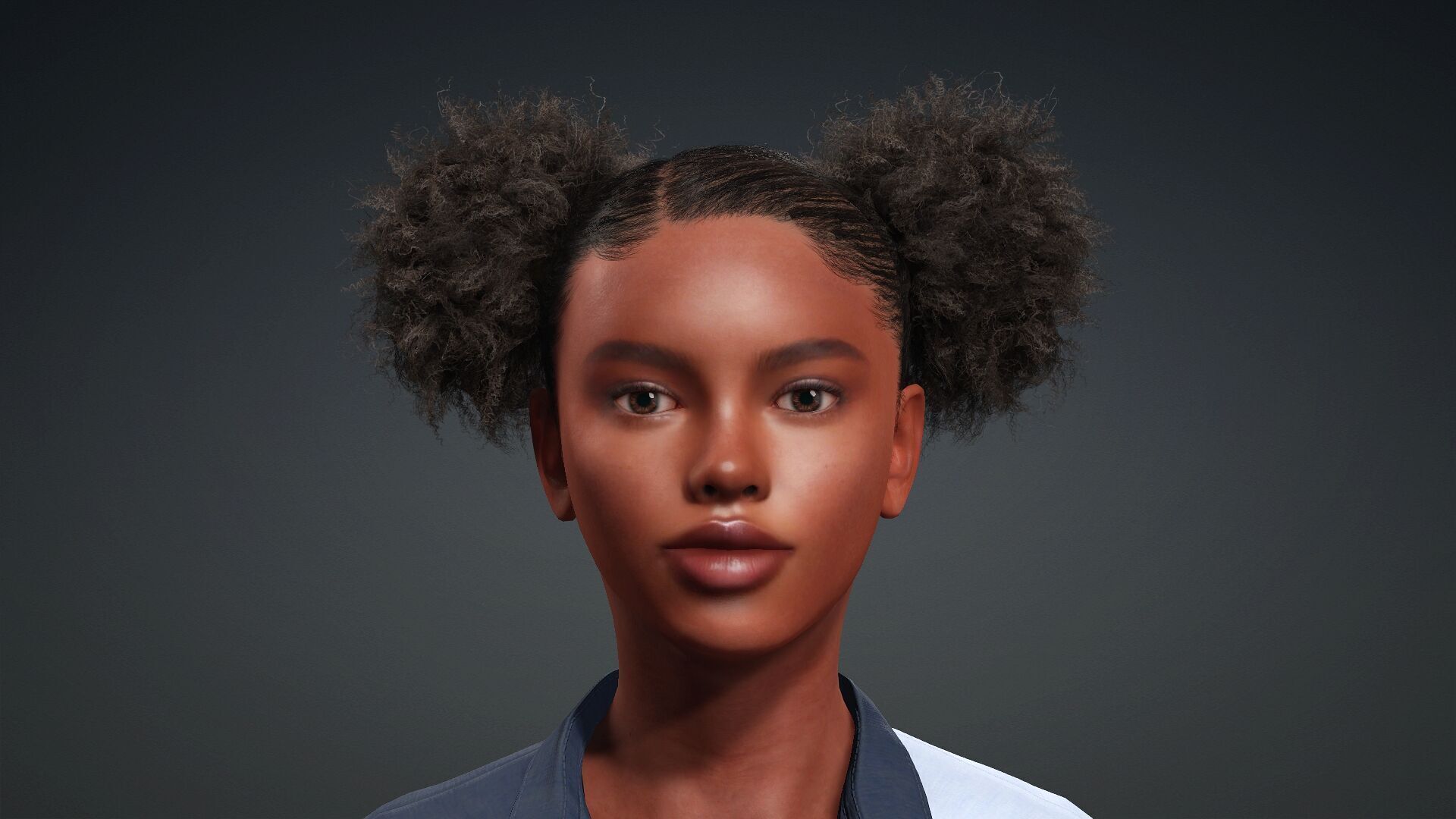 3D Black Woman Character 3D model_6