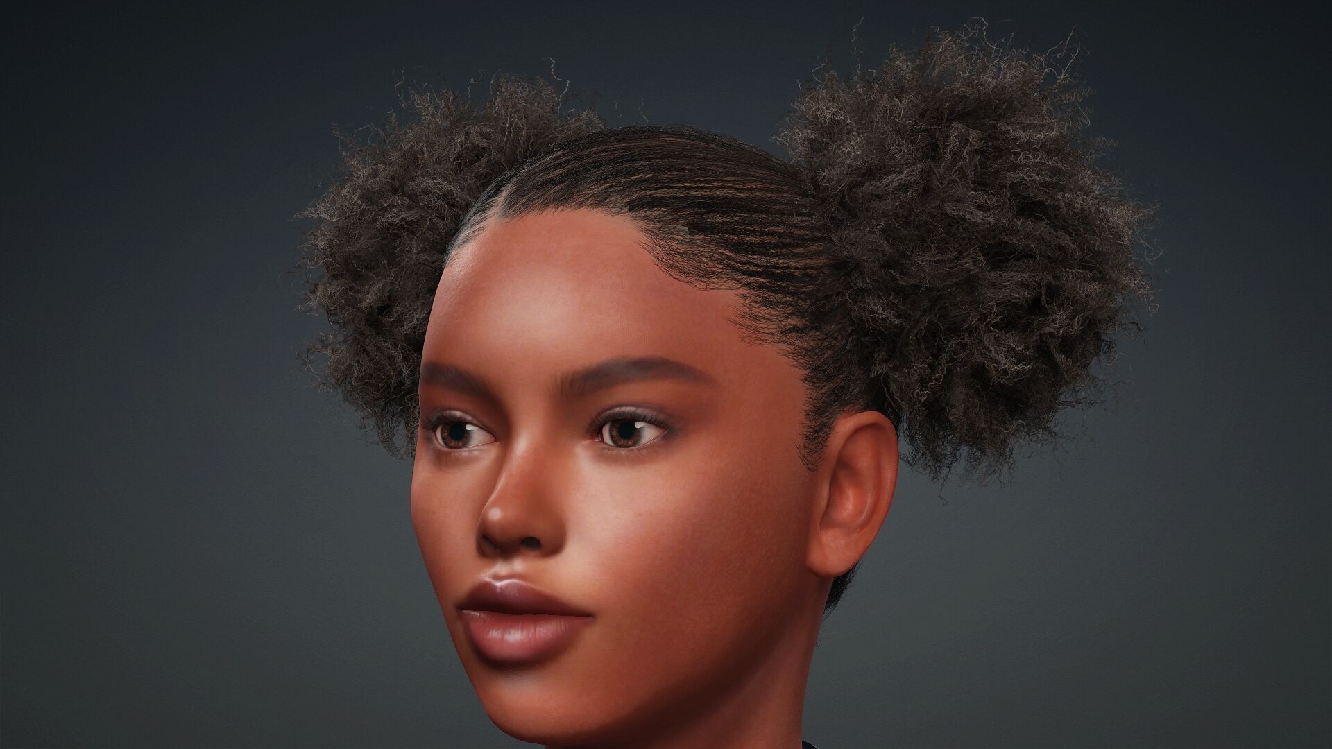 3D Black Woman Character 3D model_7