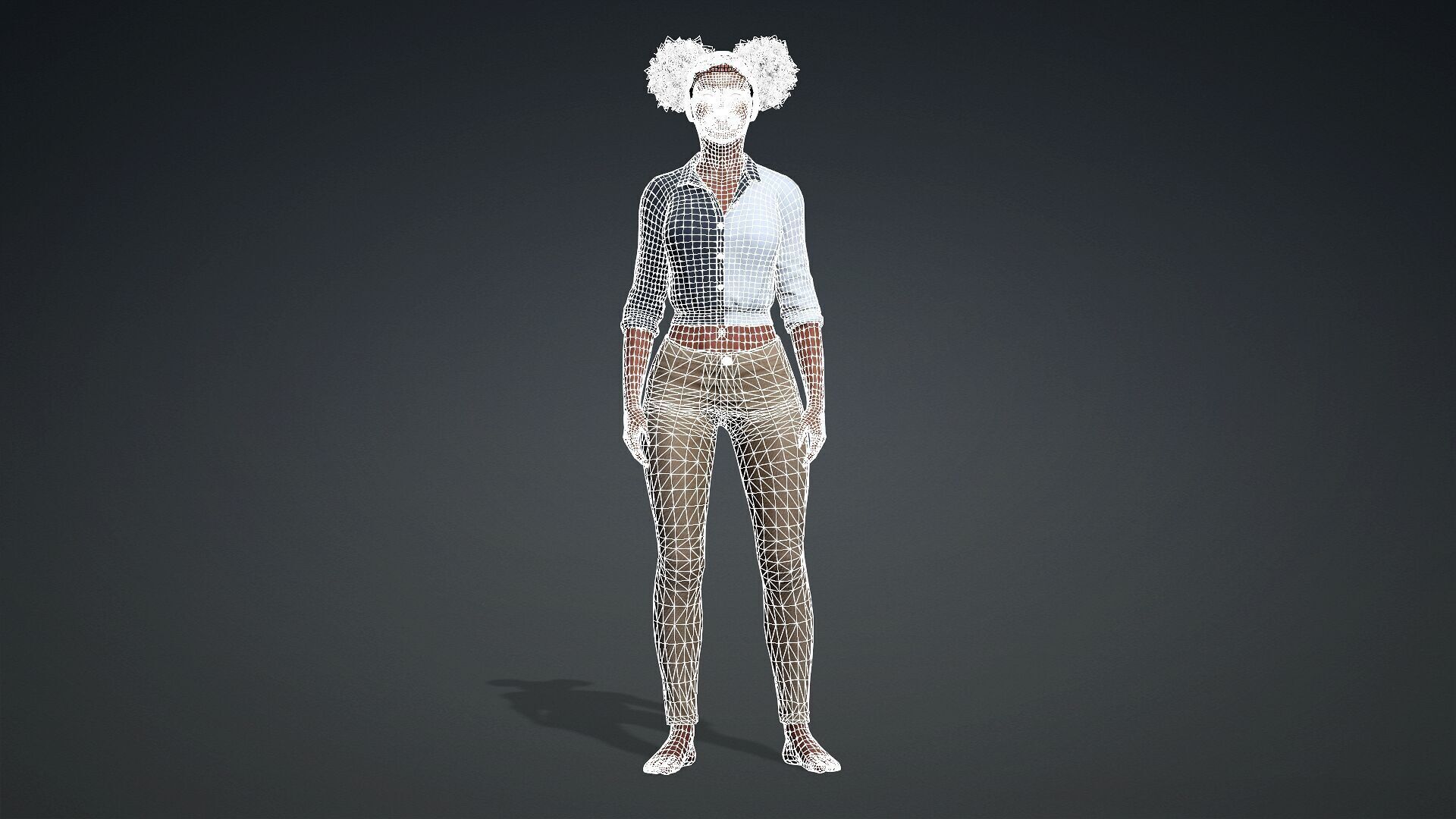 3D Black Woman Character 3D model_11