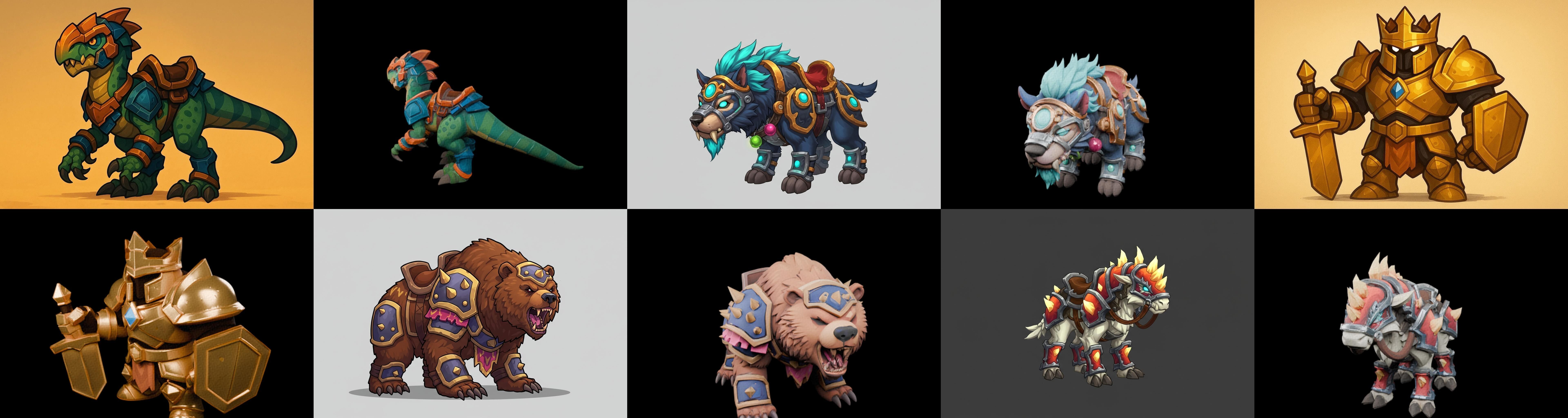 MountWorld bundle 36 pack 100 glb Low-poly 3D model_13