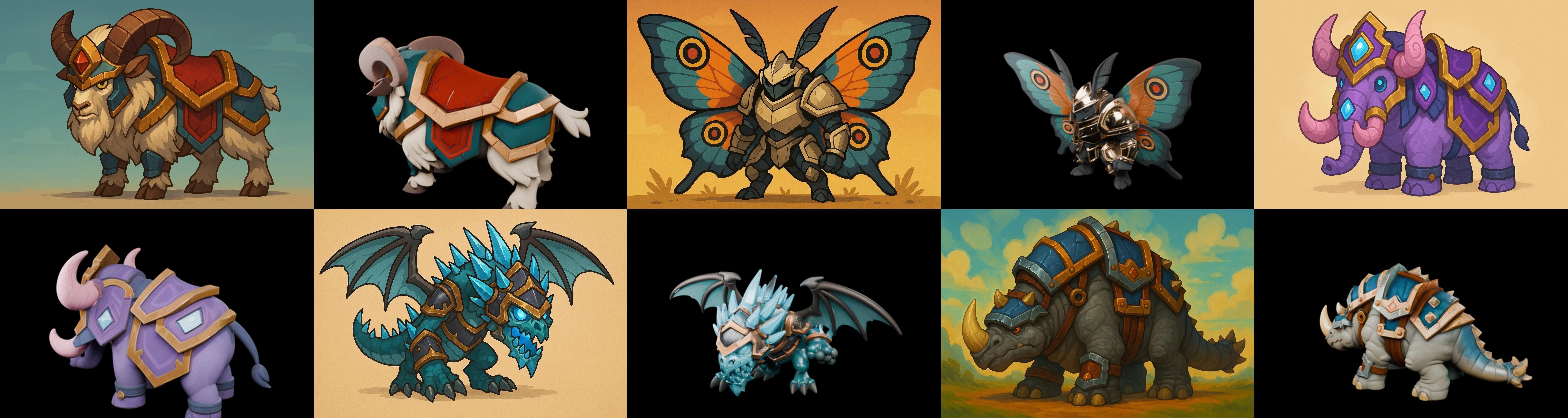 MountWorld bundle 36 pack 100 glb Low-poly 3D model_3