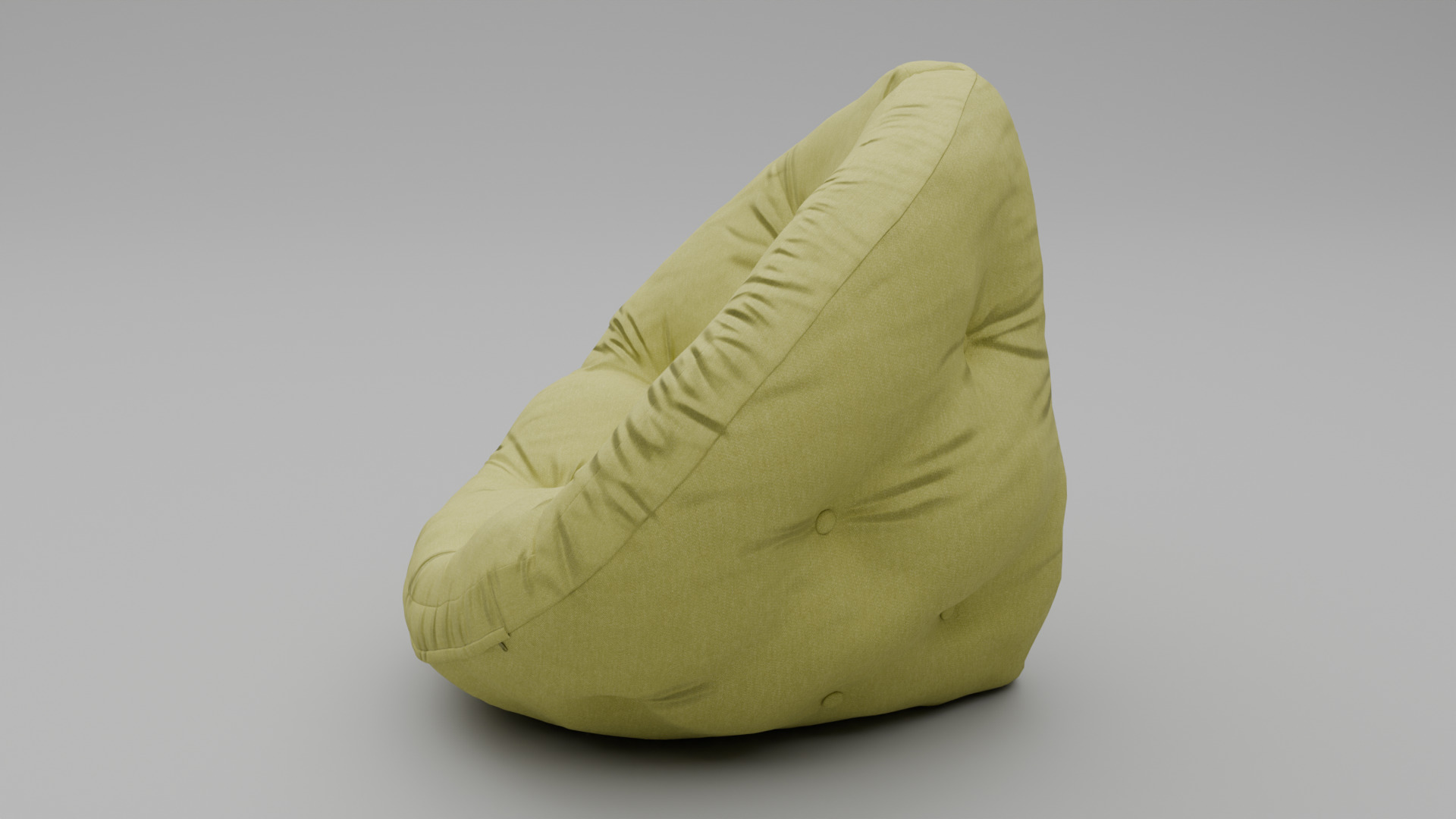 Bean Bag Low-poly 3D model_3