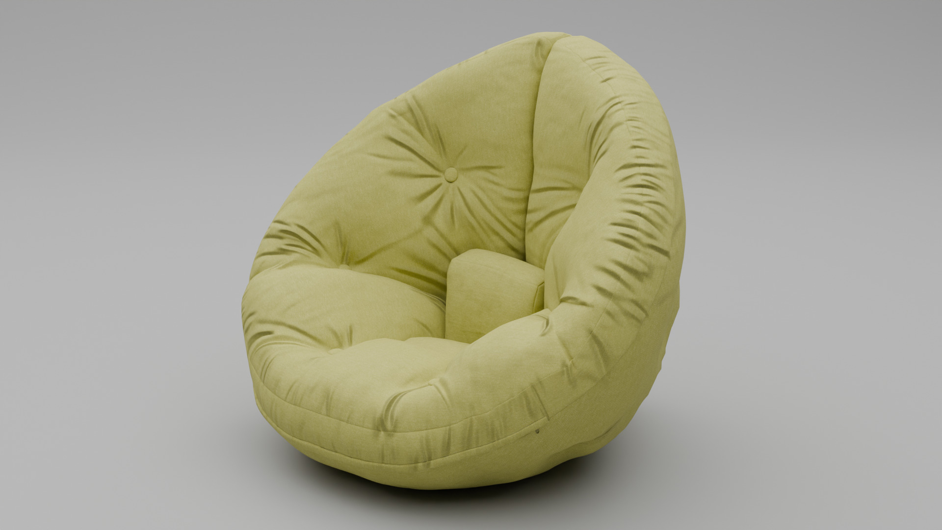 Bean Bag Low-poly 3D model_2