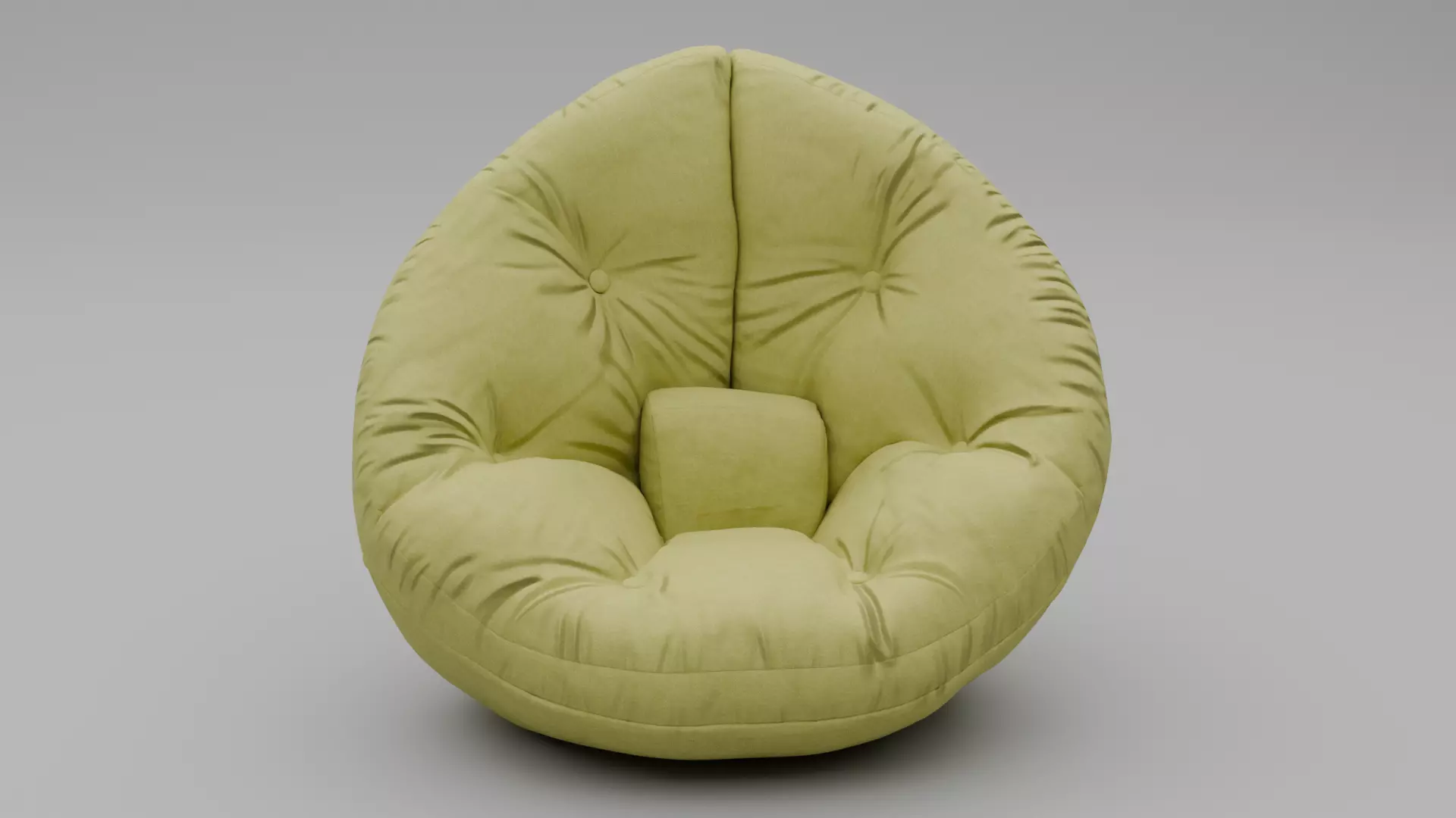 Bean Bag Low-poly 3D model_0