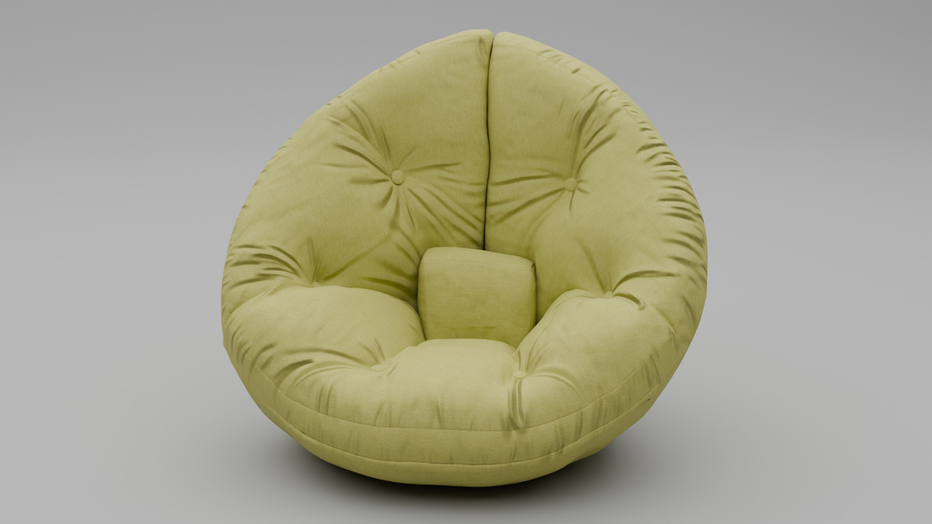 Bean Bag Low-poly 3D model_1
