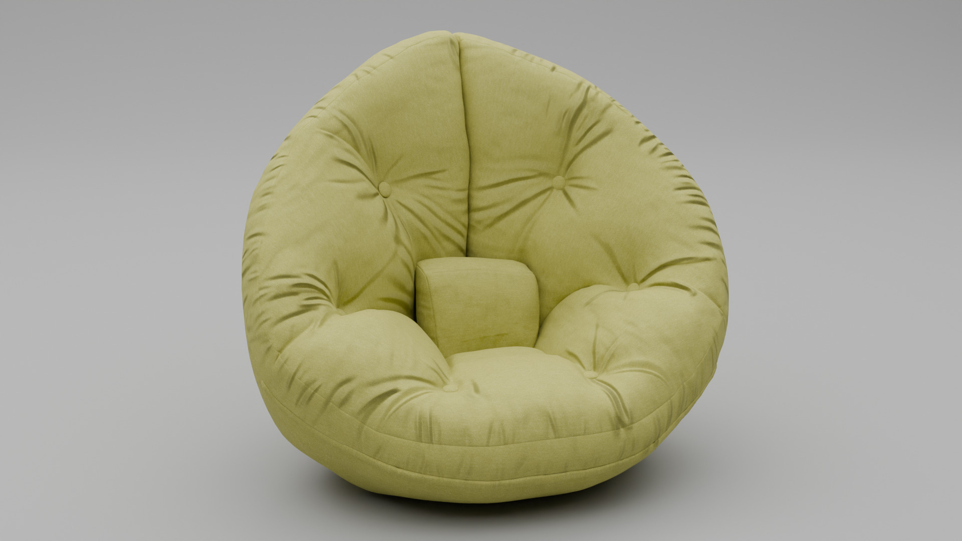Bean Bag Low-poly 3D model_8
