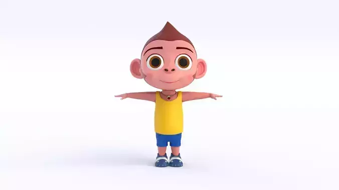 Cartoon Monkey Boy