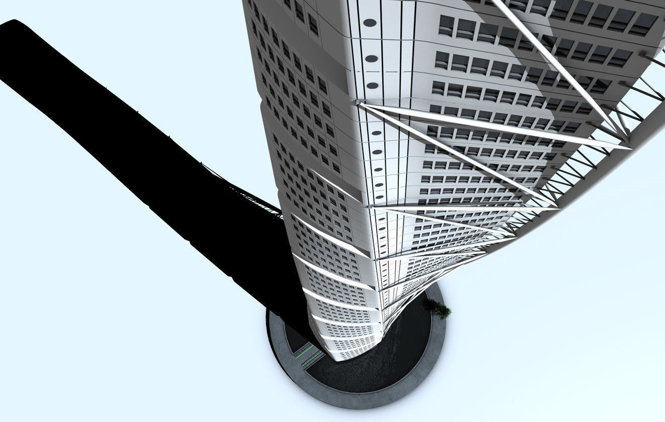 Turning Torso Skyscraper Building 3D model_14