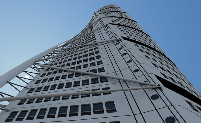 Turning Torso Skyscraper Building 3D model