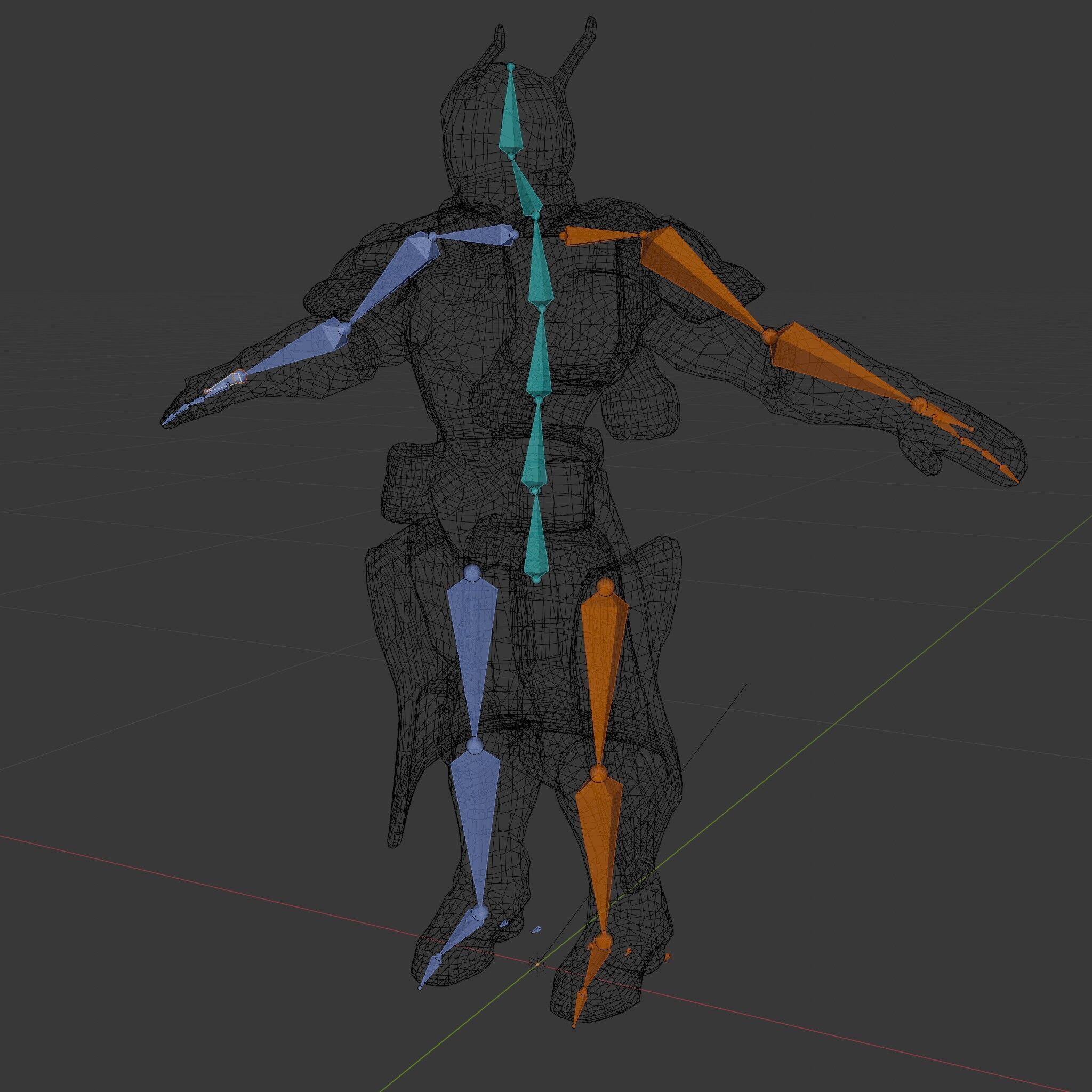 Futuristic Armored Soldier Rigged and Animated Character Model Low-poly 3D model_7