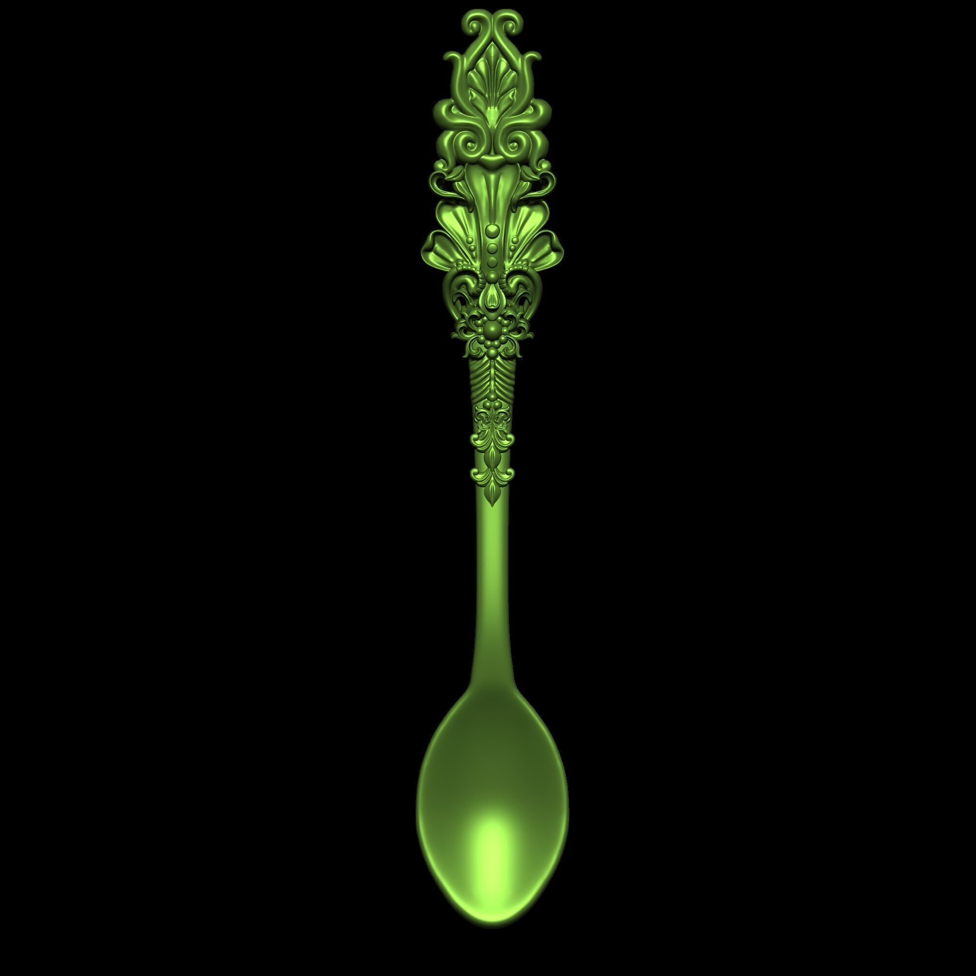 Ornament Spoon  Model 2 3D print model_5
