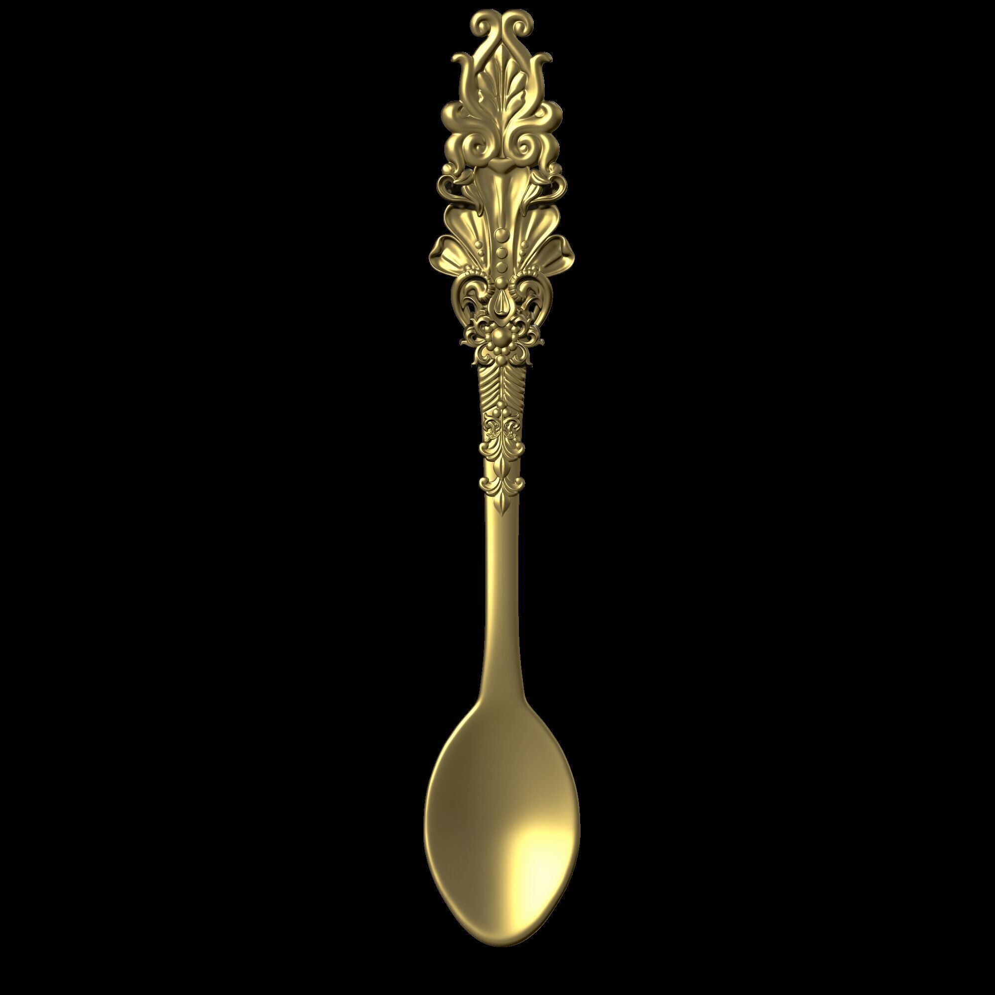 Ornament Spoon  Model 2 3D print model_3