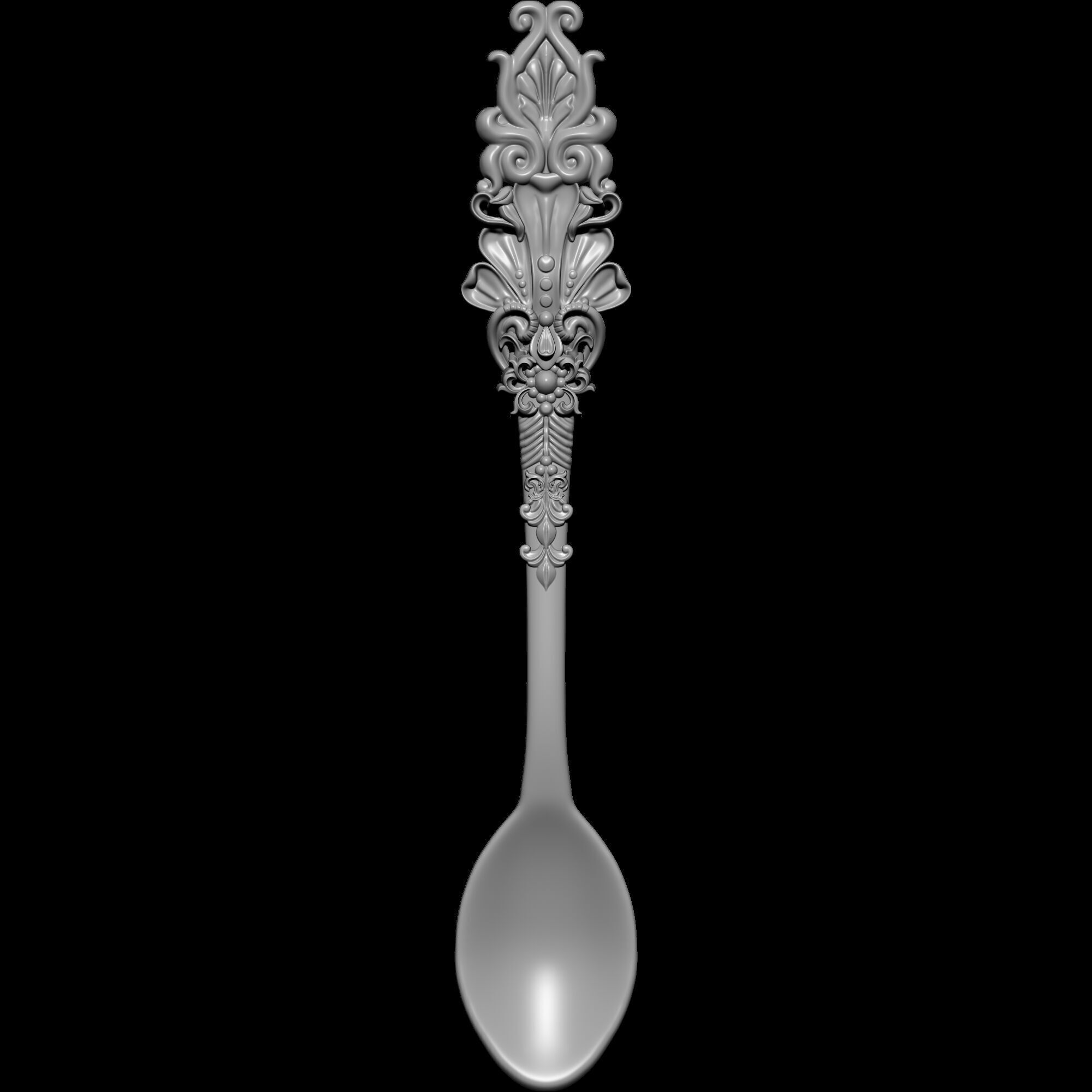 Ornament Spoon  Model 2 3D print model_4