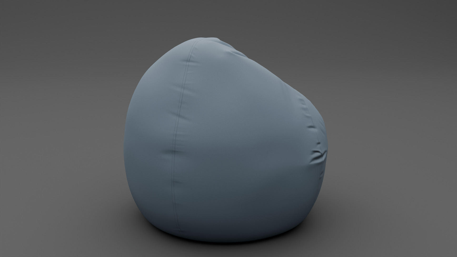 Bean Bag Low-poly 3D model_4