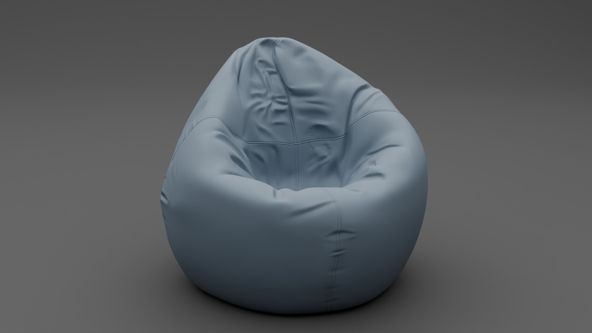 Bean Bag Low-poly 3D model_1