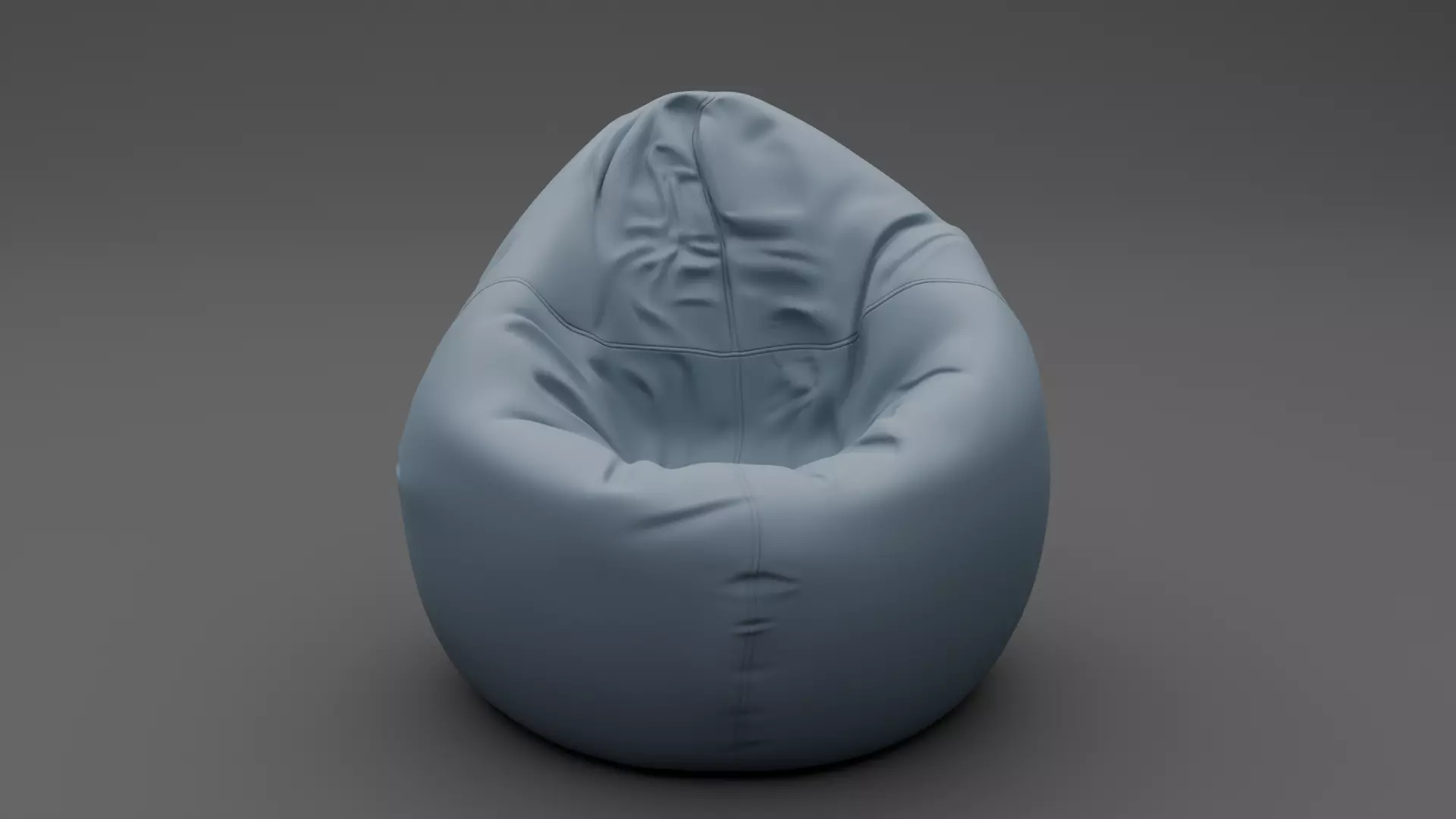 Bean Bag Low-poly 3D model_0