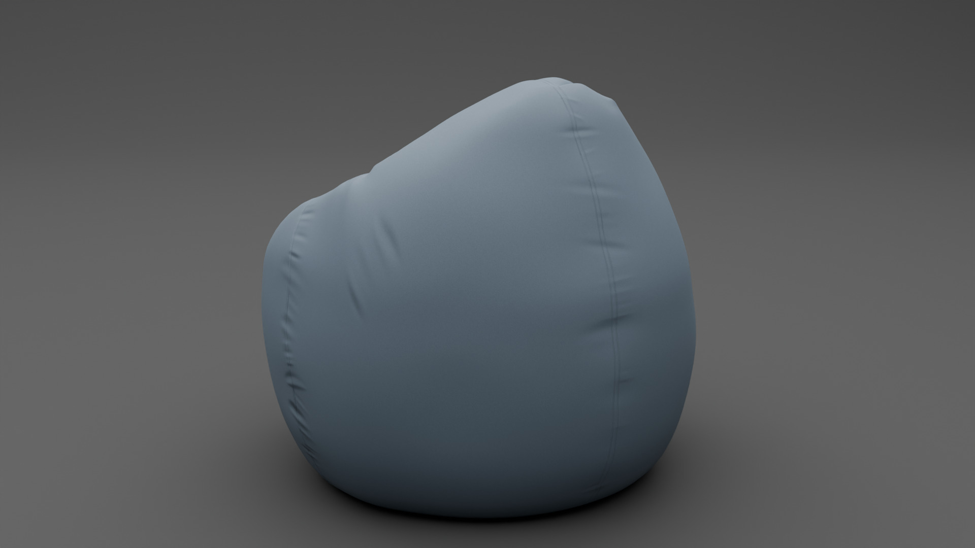Bean Bag Low-poly 3D model_5