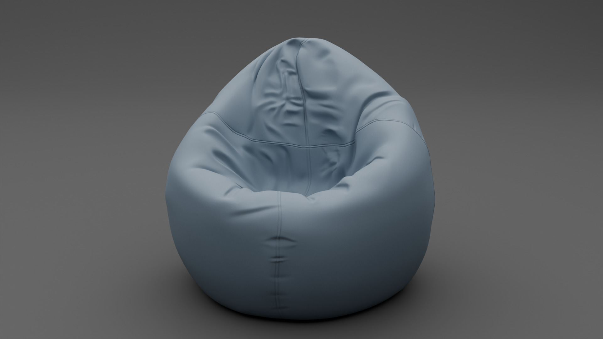 Bean Bag Low-poly 3D model_8