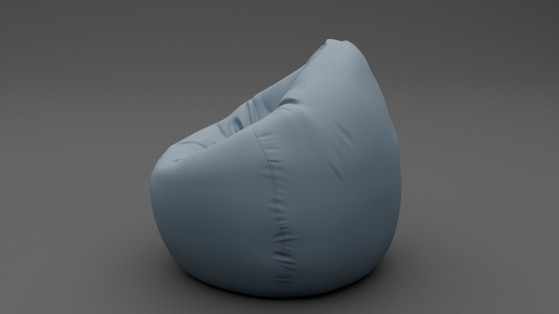 Bean Bag Low-poly 3D model_6