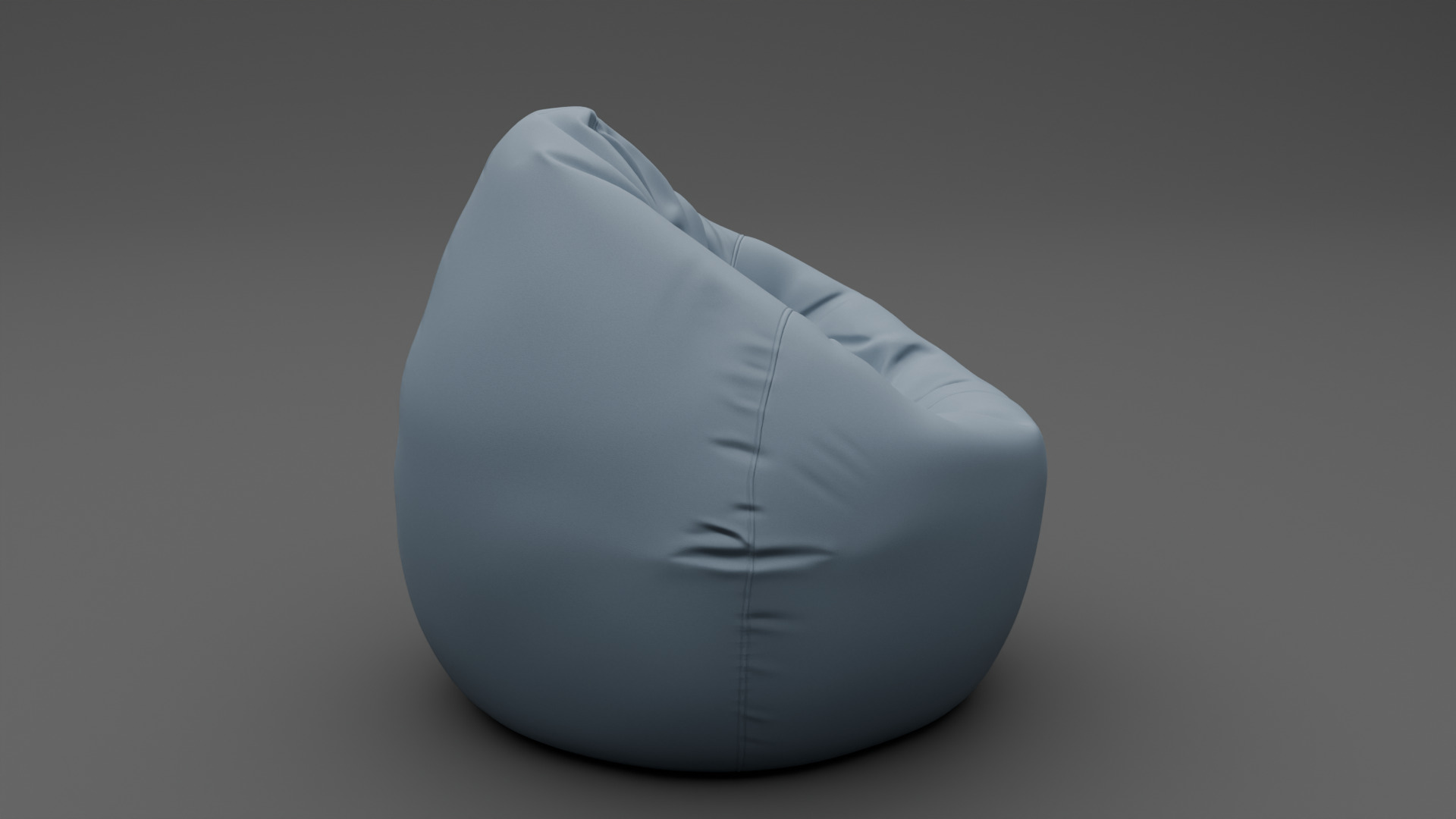 Bean Bag Low-poly 3D model_3