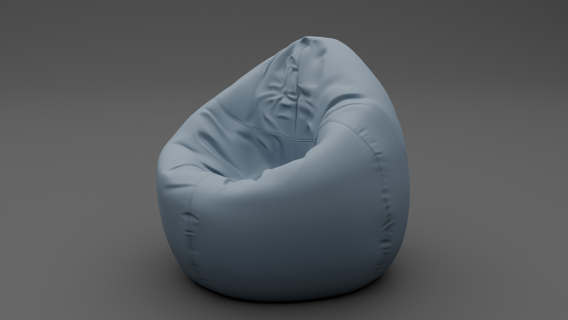 Bean Bag Low-poly 3D model_7