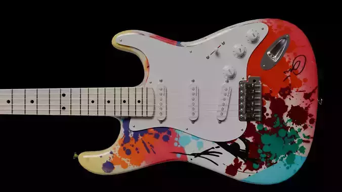 High Poly Electric Guitar 