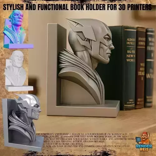 Flash Bust  Bookend   3D Printable Decorative Model