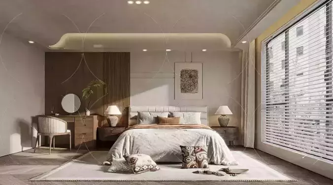 WABI SABI STYLE 3D BEDROOM 0009
