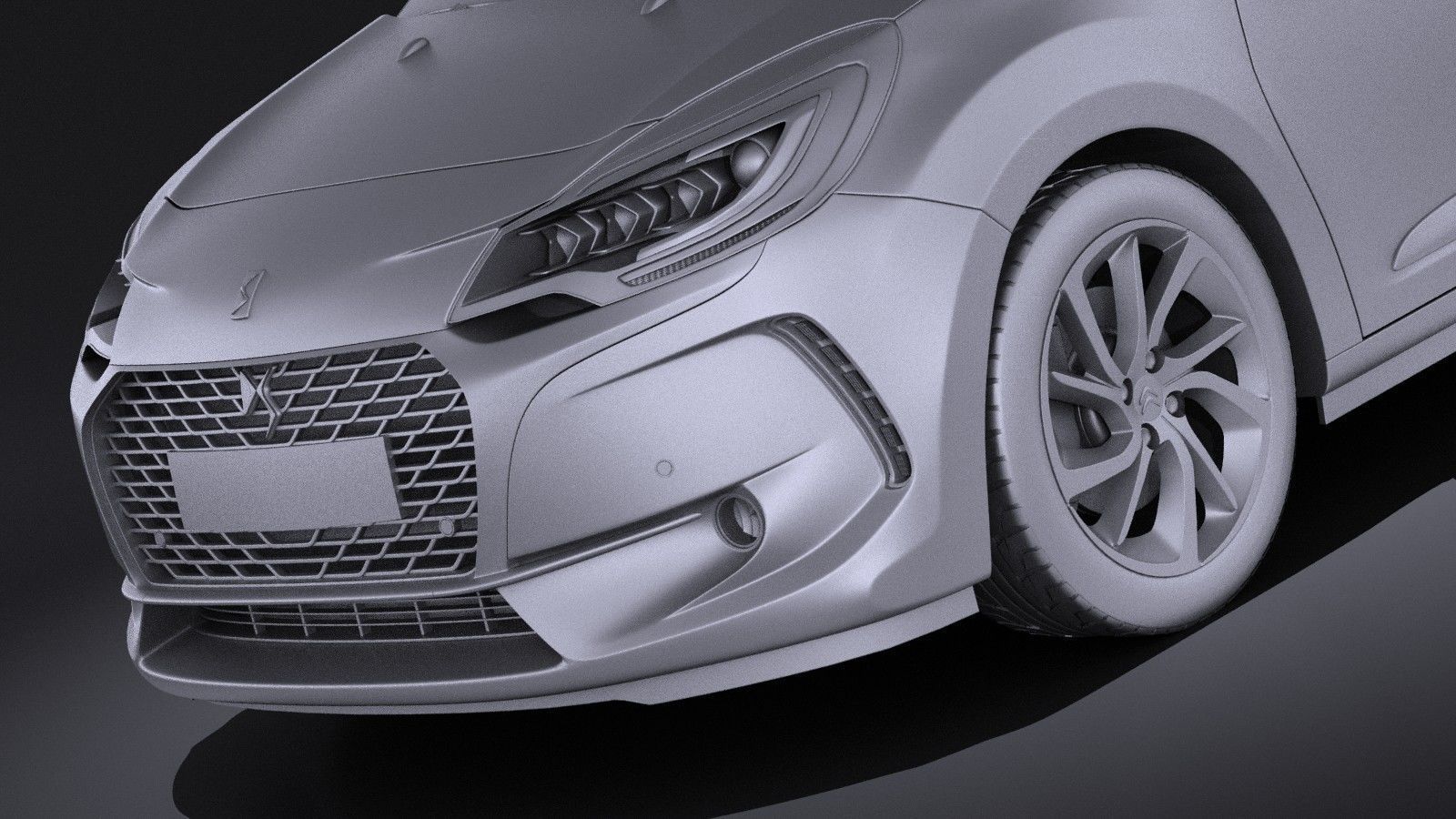 Citroen DS3 2016 VRAY 3D model_11