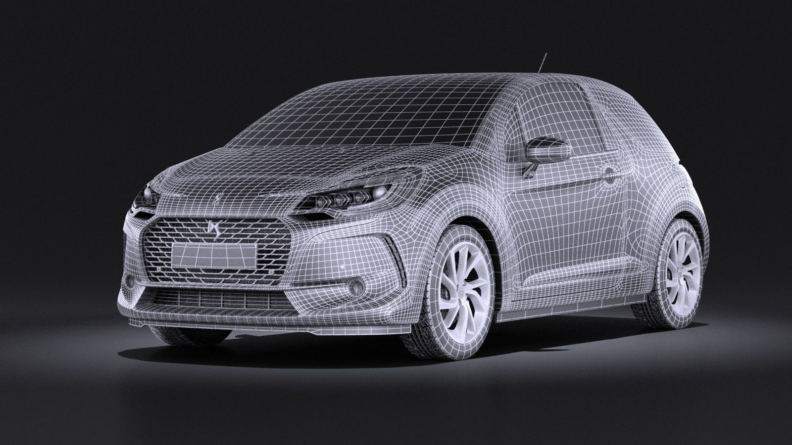 Citroen DS3 2016 VRAY 3D model_14