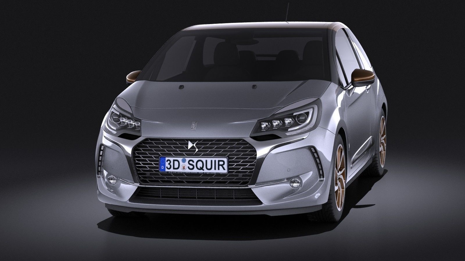 Citroen DS3 2016 VRAY 3D model_1