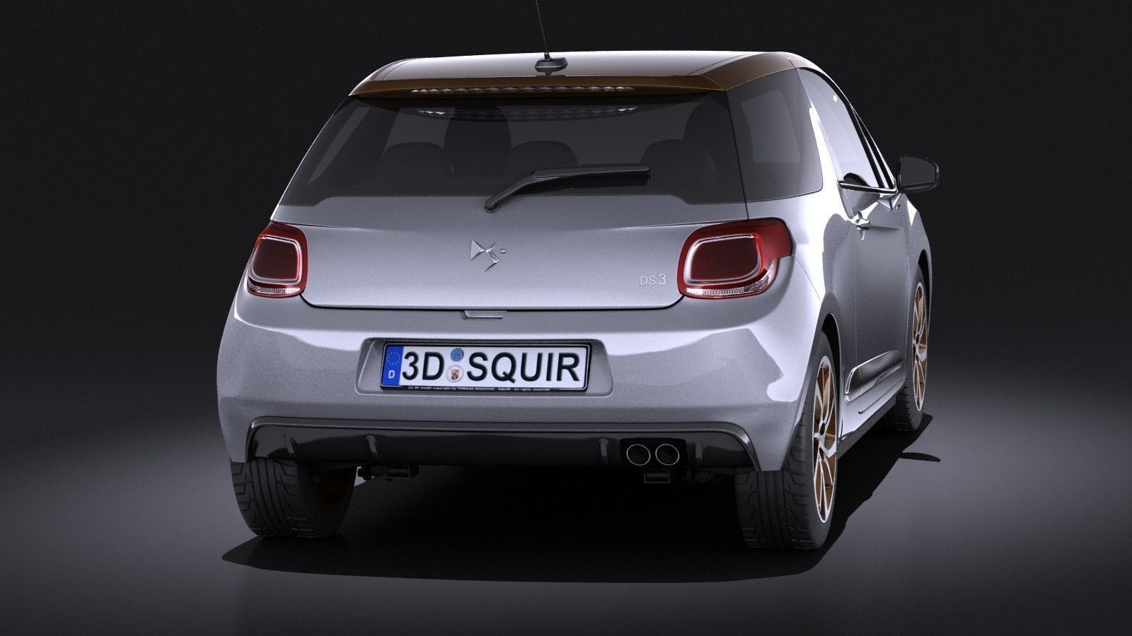 Citroen DS3 2016 VRAY 3D model_4