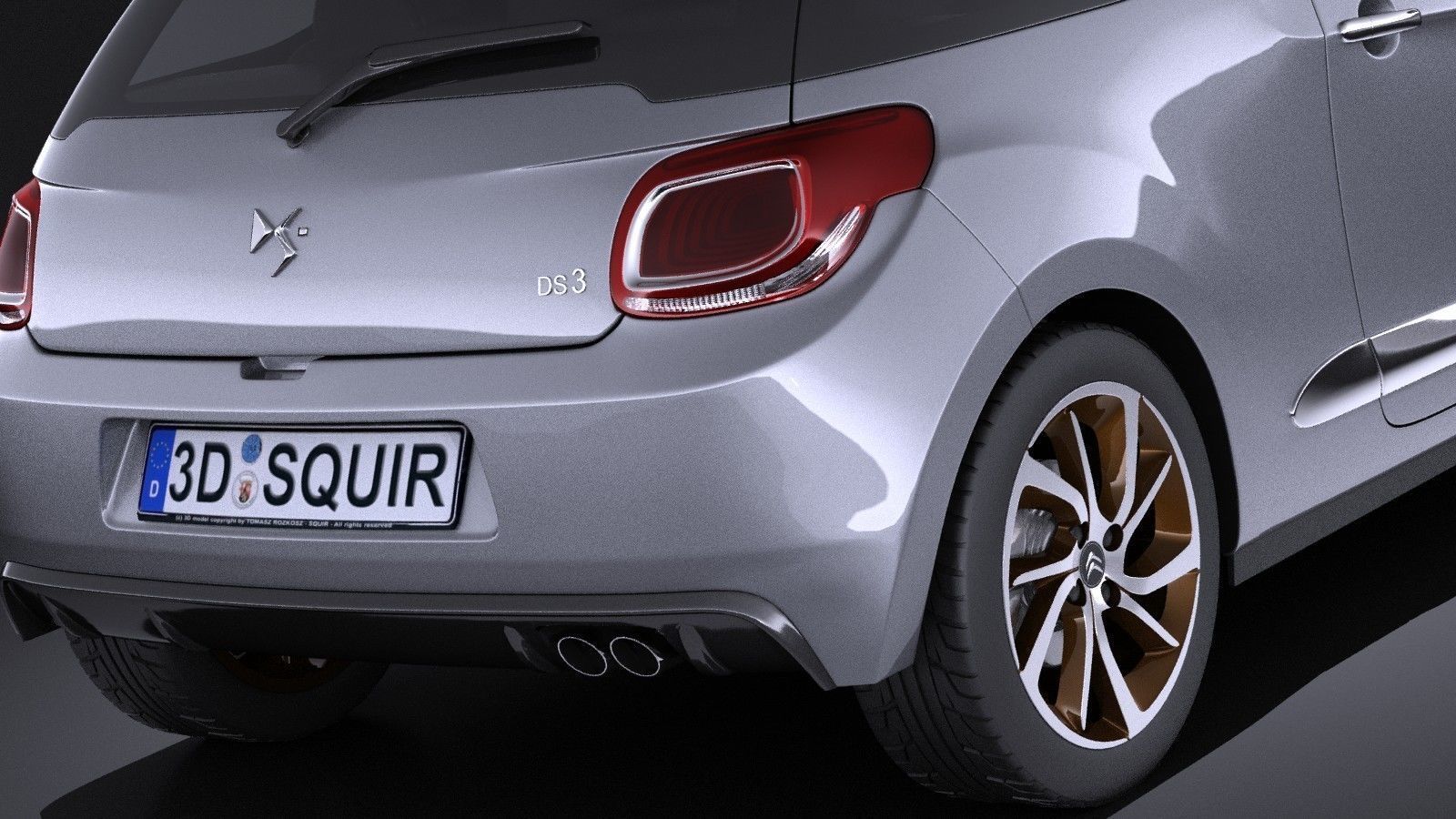 Citroen DS3 2016 VRAY 3D model_3