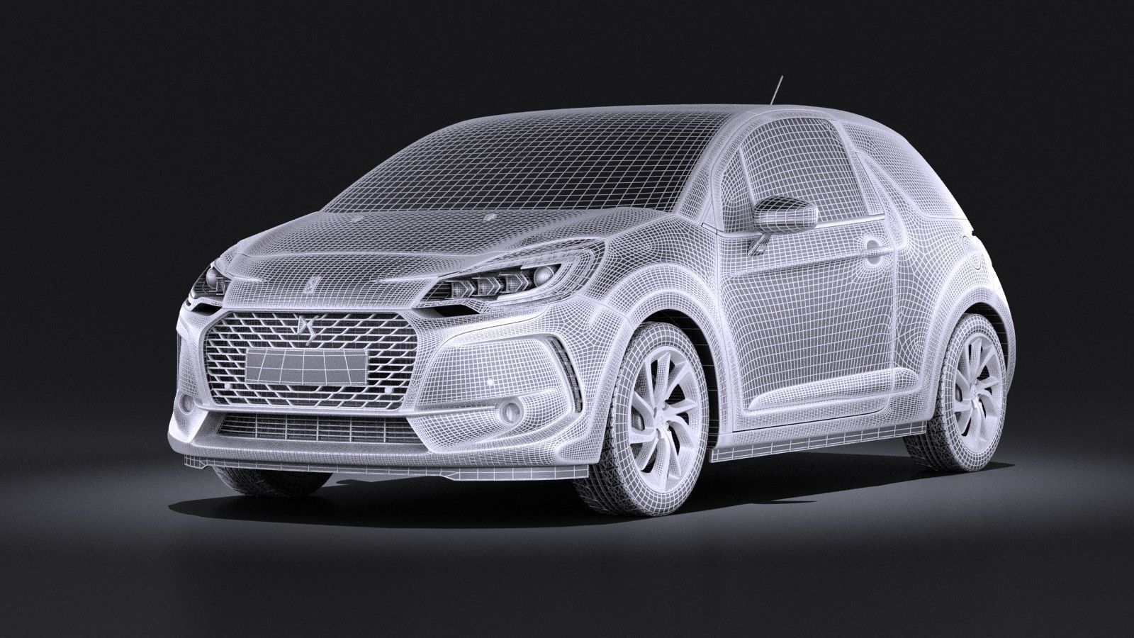 Citroen DS3 2016 VRAY 3D model_12