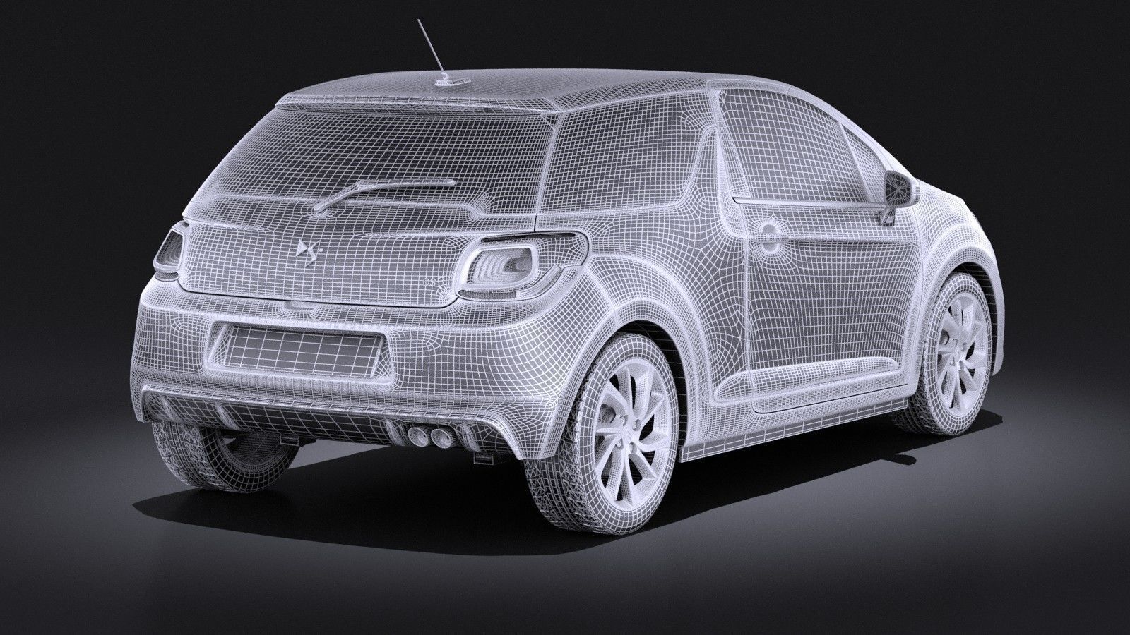 Citroen DS3 2016 VRAY 3D model_13