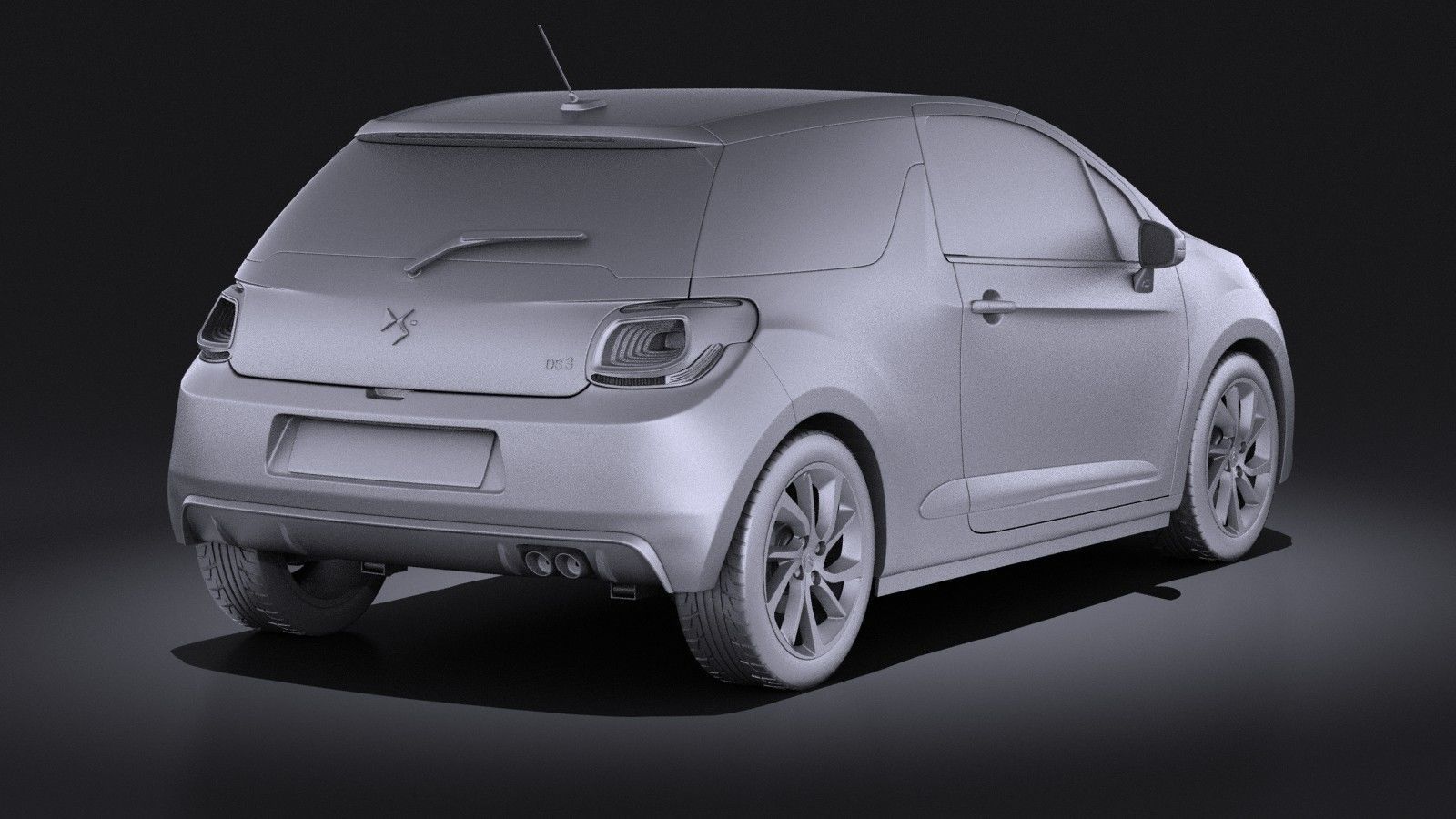 Citroen DS3 2016 VRAY 3D model_8