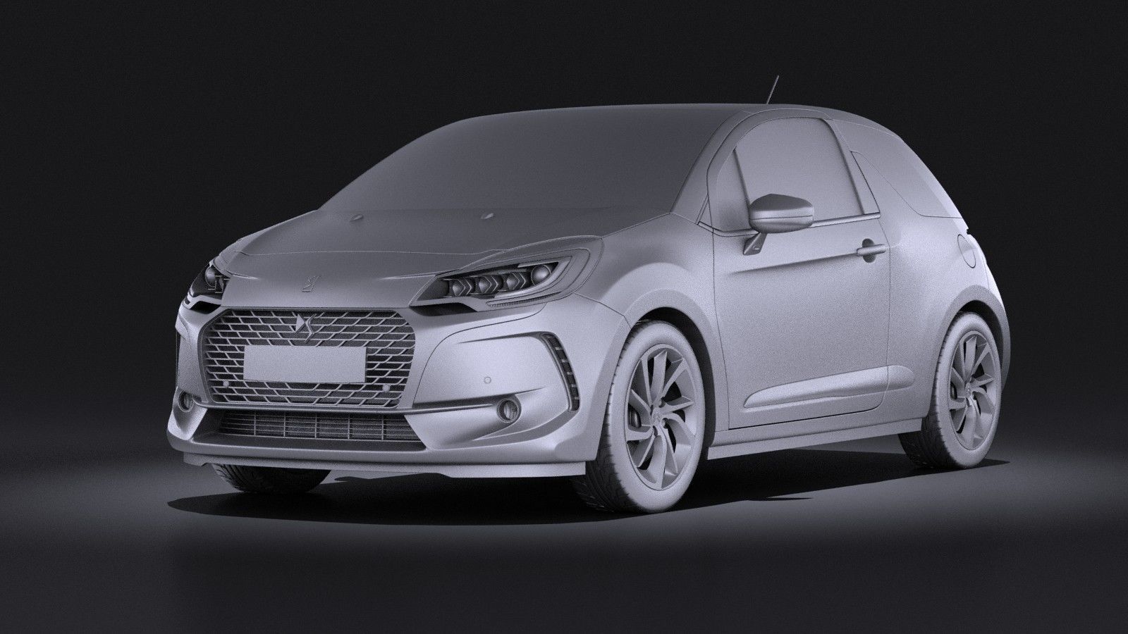 Citroen DS3 2016 VRAY 3D model_9
