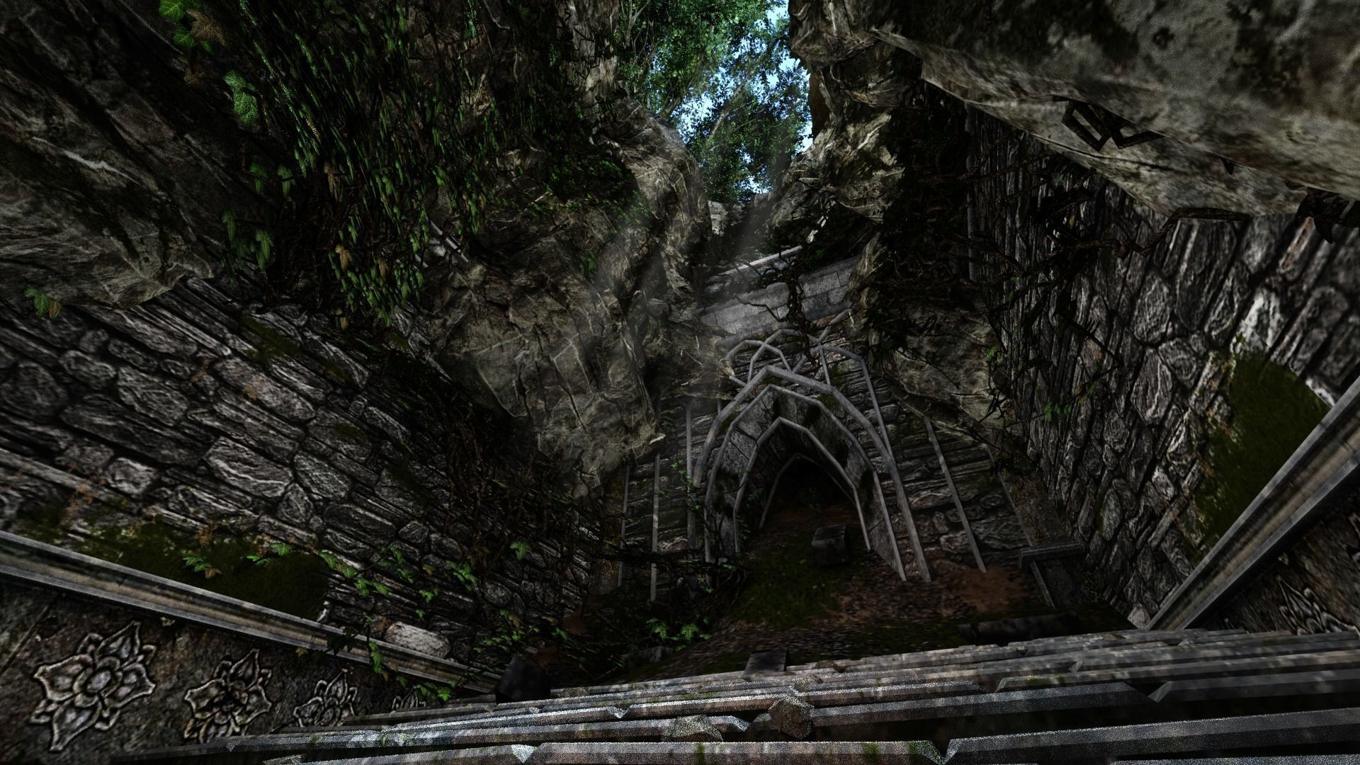 Elven Dungeon Ruins - Modular Low-poly 3D model_6