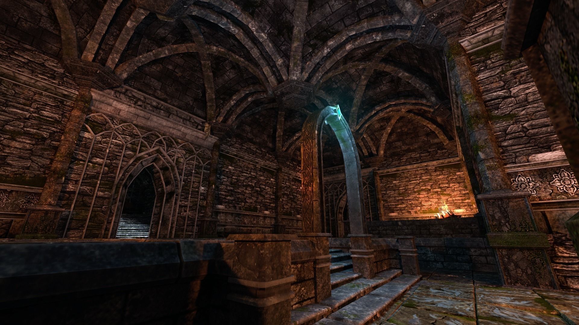 Elven Dungeon Ruins - Modular Low-poly 3D model_3