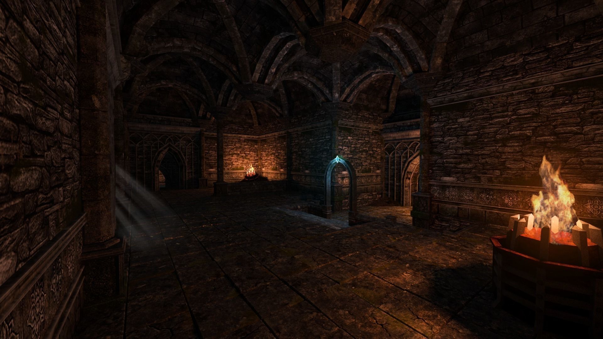 Elven Dungeon Ruins - Modular Low-poly 3D model_5