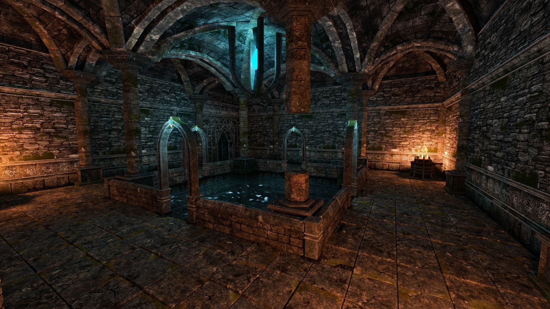 Elven Dungeon Ruins - Modular Low-poly 3D model_0
