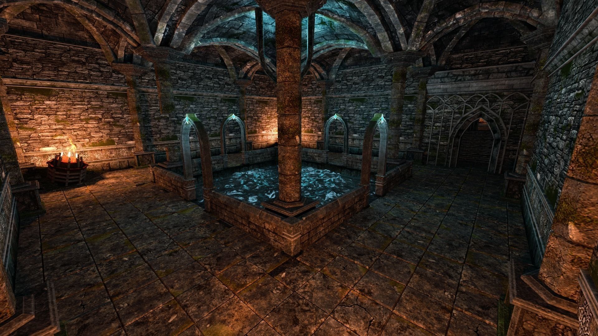Elven Dungeon Ruins - Modular Low-poly 3D model_1
