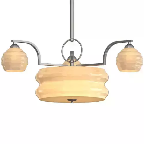  Art Deco Glass Chandelier 3D model