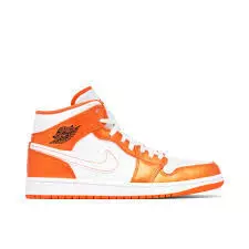 ORANGE AND WHITE AIR JORDANS 3D print model_0