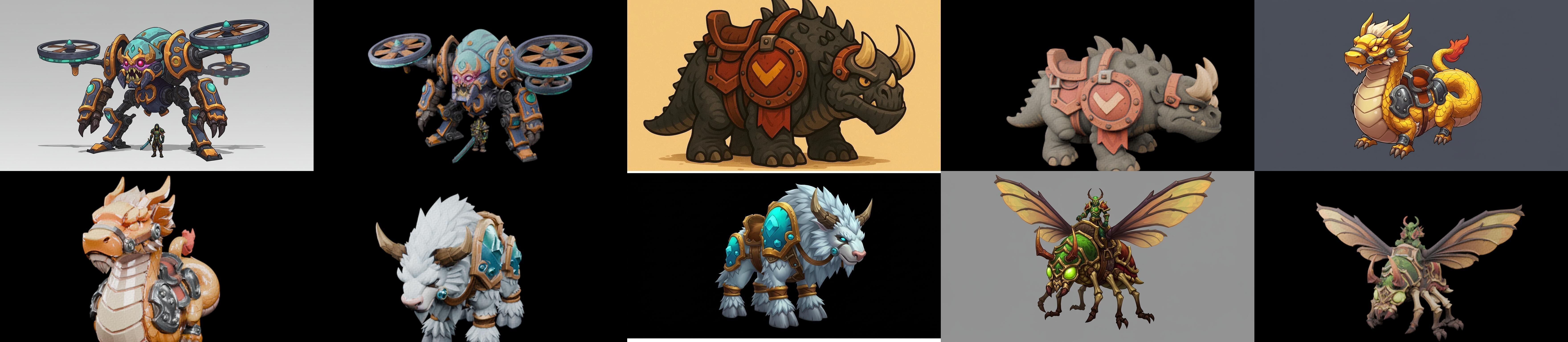 MountWorld bundle 25 pack 100 glb Low-poly 3D model_9