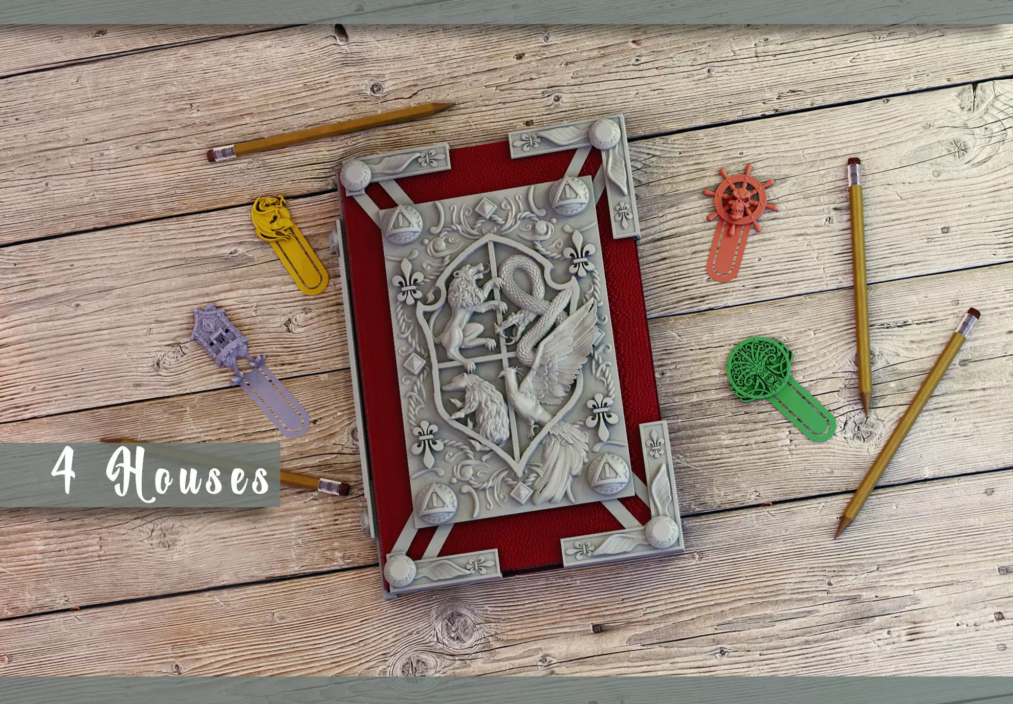 4 Houses book cover 3D print model